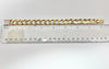 9ct yellow gold curb link 8" bracelet with snap over clasp.