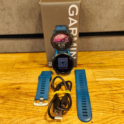 GARMIN Forerunner 255 Sports Watch - Tidal Blue, 46 mm