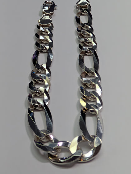 New Sterling Silver Figaro/Curb Bracelet