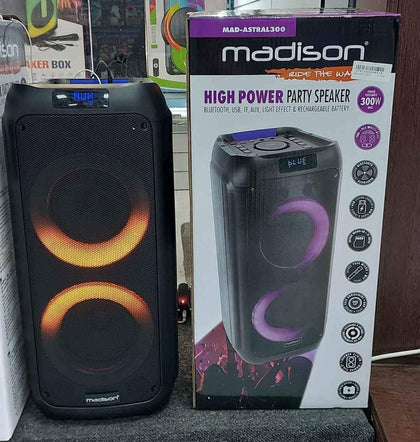 Madison MAD-ASTRAL300 300W Portable High Power Party Speaker (BT, USB, AUX) *BRAND NEW*