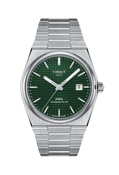 Tissot PRX Powermatic 80 Men's Green Watch.