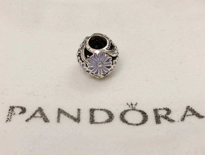 Genuine Pandora Purple Daisy Meadow Flower Openwork Charm S925 ALE - Retired