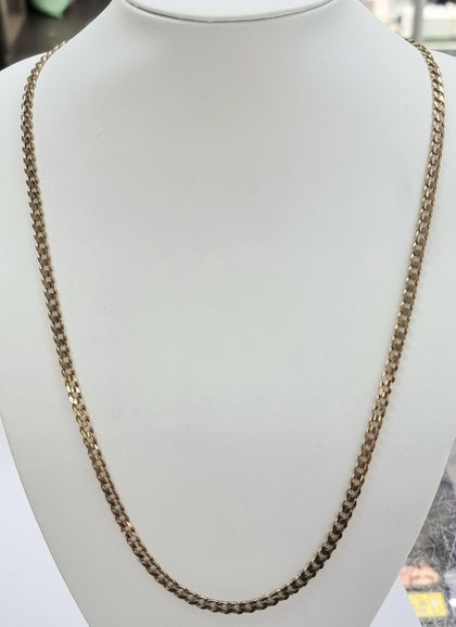 9ct Yellow Gold Curb Chain 24