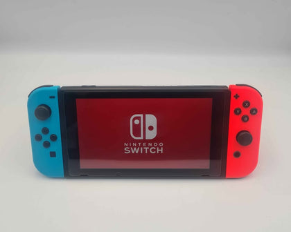 Nintendo Switch Console - 32GB, Neon Red/Blue JoyCons - Includes Docking Station + Cables (Unboxed)
