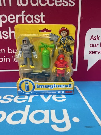 Fisher Price Cfc15 Imaginext City Airport Firefighters Playset Toy