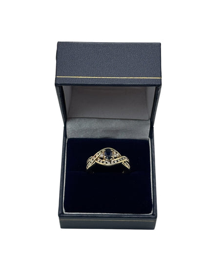 Gold Diamond Ring - 9ct - 3.9g - Size P