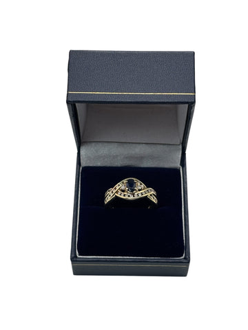 Gold Diamond Ring - 9ct - 3.9g - Size P