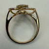 9CT GOLD RING WITH CZ STONE SIZE N