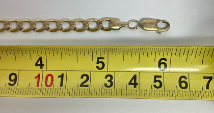 9ct yellow gold curb Bracelet 6”