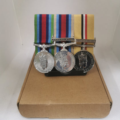 Iraq, OSM Afghanistan And Diamond Jubilee Medals Court Mounted Full Size