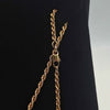 9ct Yellow Gold Twisted Rope Chain Necklace With Horse Hoof Pendant - 18" Long - 13.55 Grams