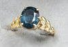 9ct ~Gold Ring Blue Sapphire N1/2
