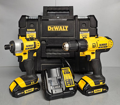 DeWalt XR 18V Li-ion Brushed Cordless Combi drill & impact driver (2 x 1.5Ah) DCZ298S2T-BQGB