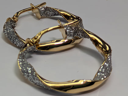 9ct Gold Glitter Earrings