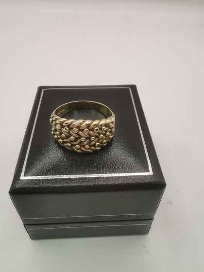 9k Gold Cluster Ring 5.8G fully Hallmarked(375) and Tested Size S