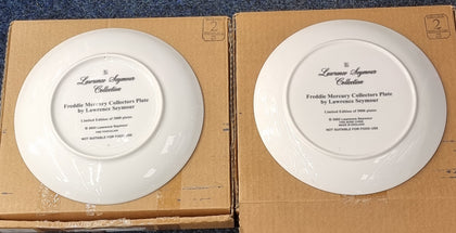 2 X Freddie Mercury Lawrence Seymour Collectors Plate Queen Limited Edition