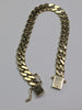 9CT GOLD CURB BRACELET WITH DOUBLE LOCK