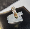 9ct Yellow Gold Ring with Clear Stones - Size K - 2.52g total - Hallmarked