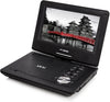 Akai A51006 Portable DVD Player with SD Card Reader, USB Port, 10 Inch LCD Wide-Screen, Zoom Function, 270 Degree Swivel Screen, Rechargeable Battery,