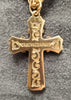 14ct Yellow Gold Double Curb Chain & Ornate Cross