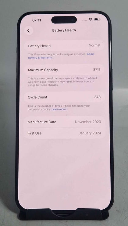 Apple iPhone 15 Pro Max 256GB Blue Titanium, Unlocked 87% BH