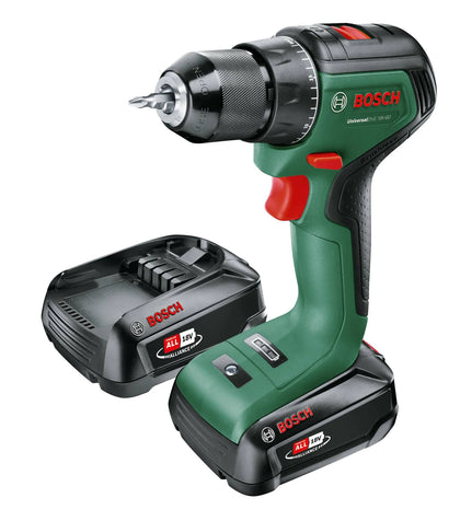 Bosch Universal Impact 18V-60 Cordless Combi Drill with 2 batteries