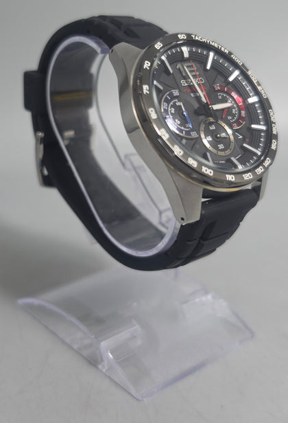 Seiko 8T63-00J0 Watch Chronograph 10 BAR 47MM 20MM Band