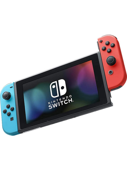 Nintendo Switch Console - Neon Red/Blue - Version 2 HAC-001(-01) & Game