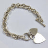 Silver Heart Bracelet 8"