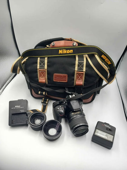 Nikon D3300 + 18-55 VR II DX AFS With Case, Battery Charger & 2 Fish Eye Lens
