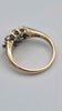 9ct Yellow Gold Ladies With Black & Clear CZ Stones - Size J - 2.27 Grams