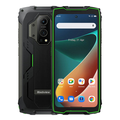 Blackview BV9300 Flashlight 4G Rugged Smartphone - 6.7-Inch 12+256GB 120Hz Display MediaTek Helio G99 6Nm CPU 15080mAh Battery / Green