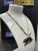 Silver Chain 24", 25.25g and Silver Blackstone Tiger Pendant 19.88g