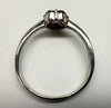 9ct White gold flower ring size Q 1/2