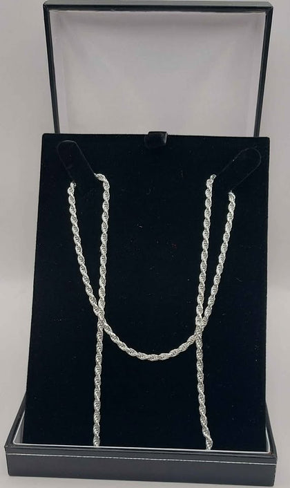 *BRAND NEW* 925 silver rope style necklace Boxed 16.6g 24