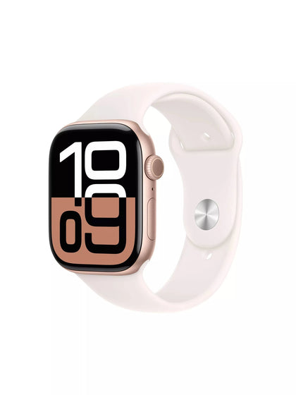 Apple Watch Series 10 - 46mm - GPS - Rose Gold Aluminium Case - Light Blush Sport Band - M/L