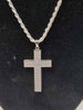 925 Sterling Silver Twist Rope Chain With Diamontè Cross - 24" Long - 21.3 Grams **BRAND NEW**