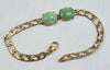 14ct Gold & Jade Bracelet 7.5"