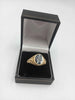 9ct 7.2g Mens Black Stone Ring 375 Hallmarked Size Z+2 With Box