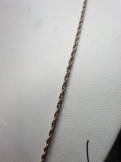 9CT GOLD ROPE CHAIN APPROX 30.5