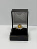 9ct Gold Ring, C/Z Yellow Stone ( Size O ) 5.21g - ** Hallmarked **