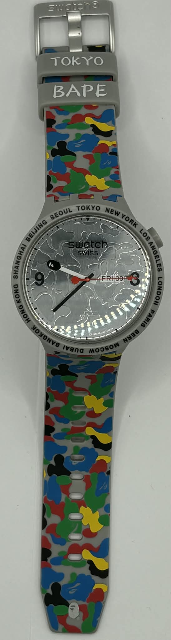 Swatch x BAPE Tokyo watch with generic boxed 47mm Big Bold