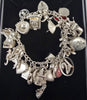 925 Silver Charm Bracelet with 32 Charms 98.1G 925