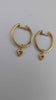 18ct Yellow Gold Sundance Hoop Earrings With CZ Heart Stone - 2.20 Grams