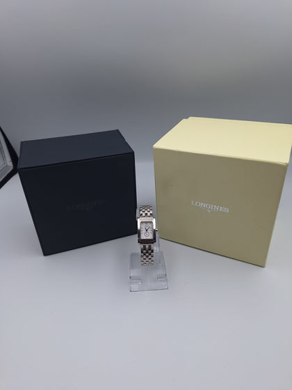 Longines Dolce Vita L5.155.4 Ladies White Dial Quartz Dress Watch - Steel Bracelet - Boxed