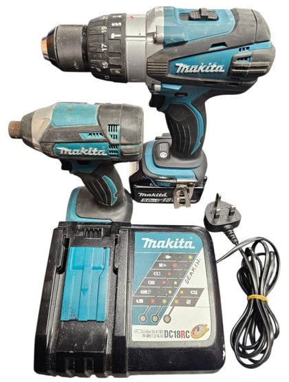 Makita Drill and Driver Set with 5.0Ah battery and charger