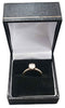 9ct yellow gold engagement ring with white stones 1.6g Boxed size K hallmarked