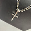 9ct White Gold 22" Chain and Cross Pendant