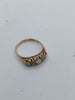 9ct Yellow Gold Ring With 3 Costume Pearl Stones - Size S - 3.40 Grams - Fully Hallmarked