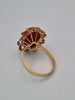 18ct Yellow Gold Natural Coral Ring - Size N - 3.80 Grams
